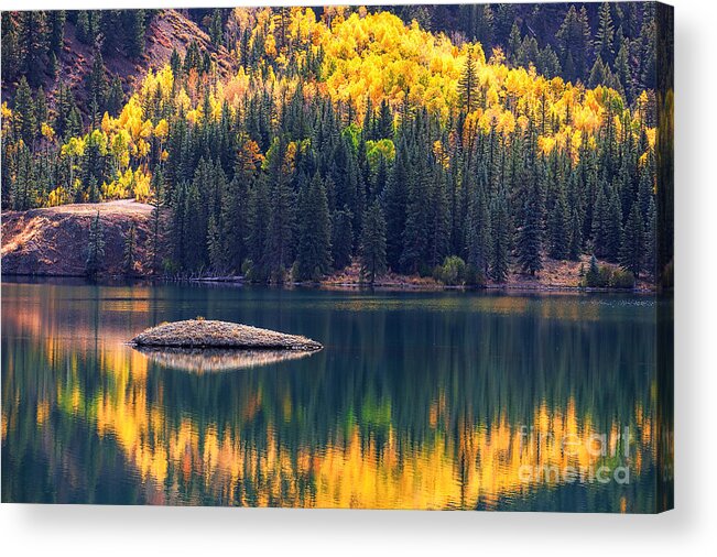 Autumn Colors Acrylic Print featuring the photograph Lakefront by Jim Garrison