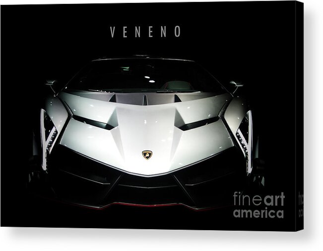 Lamborghini Acrylic Print featuring the digital art Lamborghini Veneno by Airpower Art