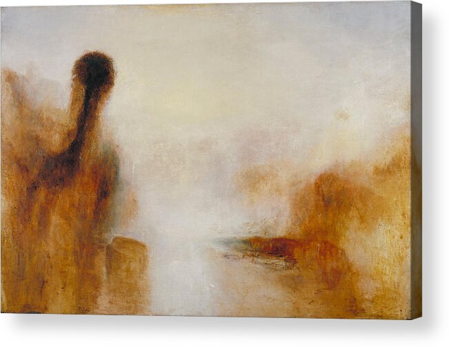 William Turner Acrylic Print featuring the painting Landscape With Water by William Turner