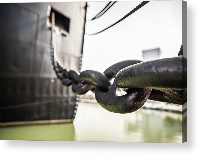 Large And Heavy Anchor Chain Of A Huge Ship Acrylic Print by Alex Grichenko  - Pixels
