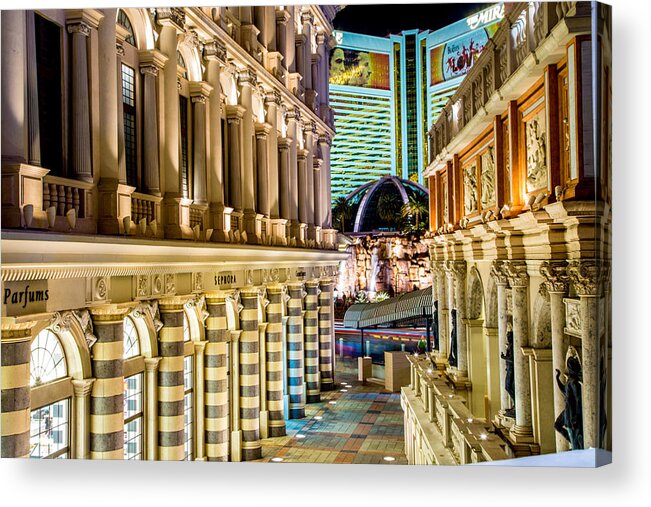 Las Vegas Acrylic Print featuring the photograph Las Vegas Contrasts by Lev Kaytsner