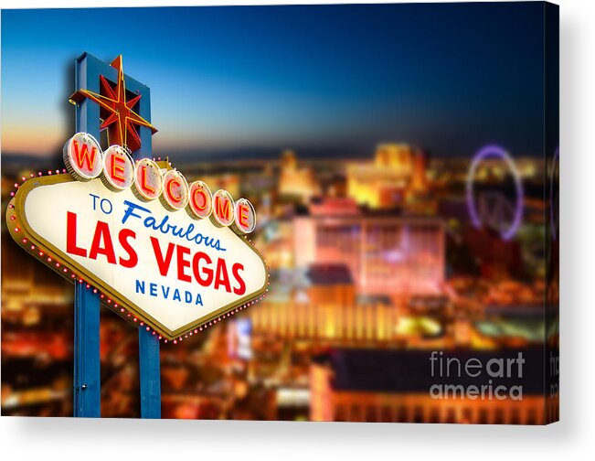 Las Vegas welcom sign Acrylic Print