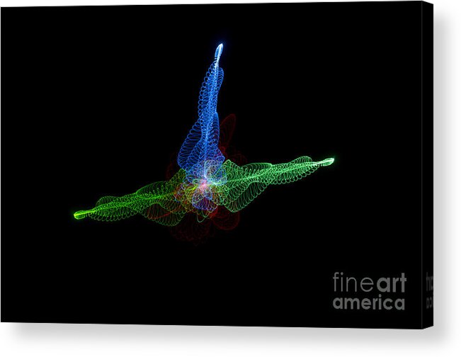 Fractal Acrylic Print featuring the photograph Laser Fractal by Andrea Silies