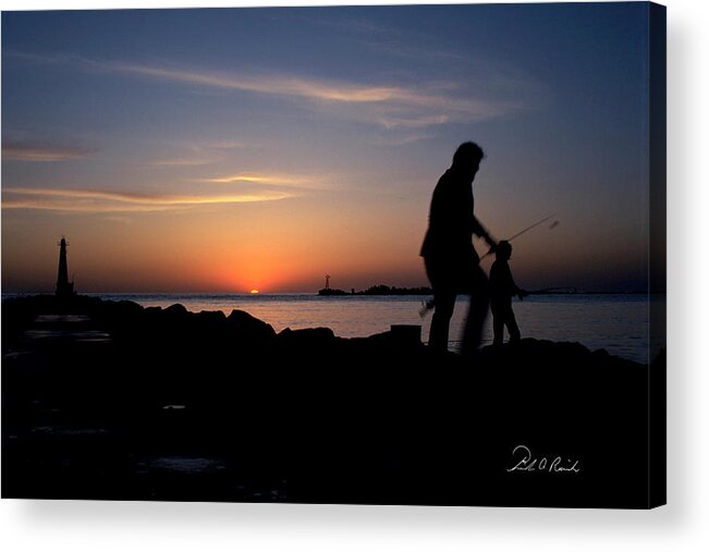 Color Acrylic Print featuring the photograph Last Catch of the Day by Frederic A Reinecke