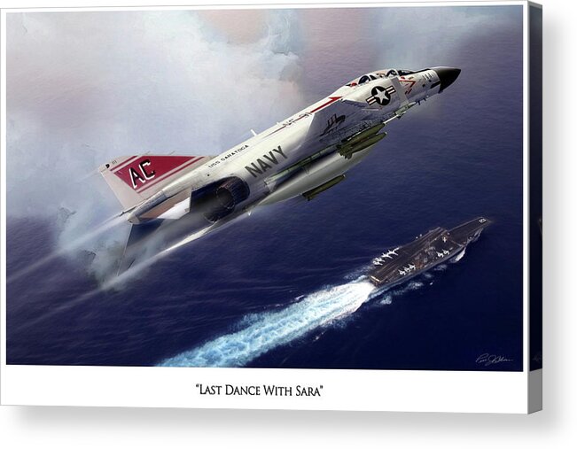 Aviation Acrylic Print featuring the digital art Last Dance With Sara V3 by Peter Chilelli