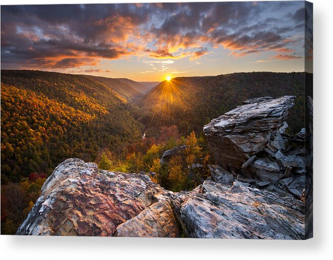Lindy Point Acrylic Print featuring the photograph Last Light at Lindy Point by Joseph Rossbach