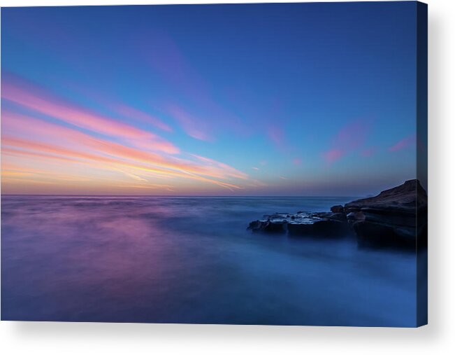 Ocean Acrylic Print featuring the photograph Last Light In April, Sunset Clifs by TM Schultze