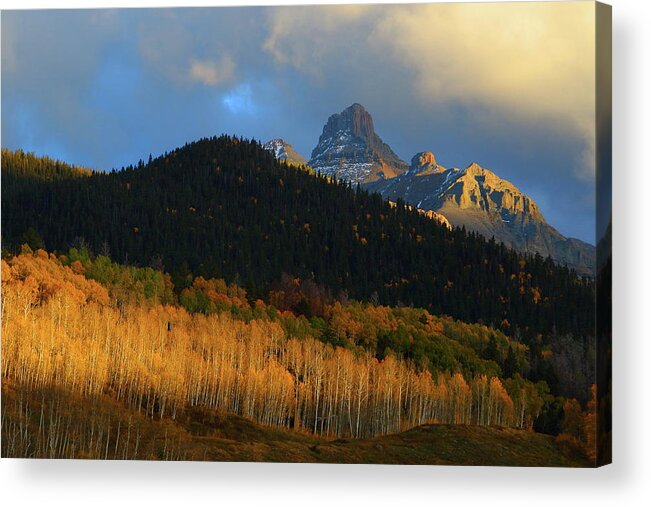 Autumn Acrylic Print featuring the photograph Late afternoon light on the San Juans by Jetson Nguyen