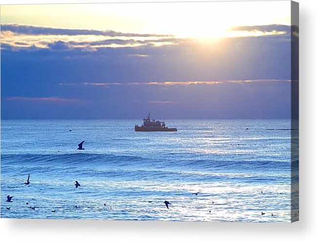 Fire Island Acrylic Print featuring the photograph Late Sunrise by Newwwman