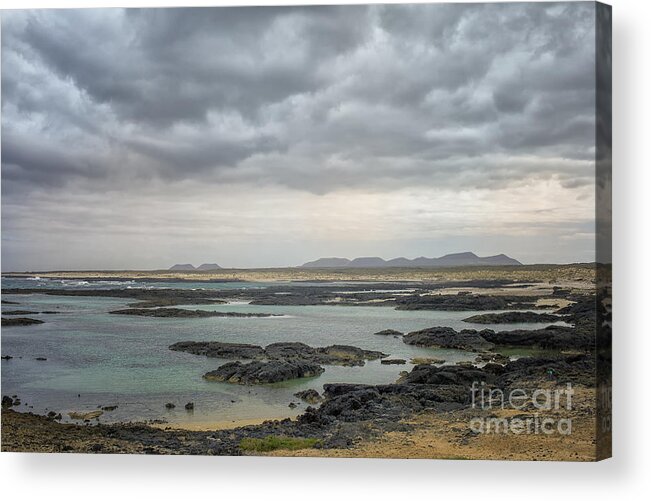 Fuerteventura Acrylic Print featuring the photograph Lava coast and ocean by Patricia Hofmeester