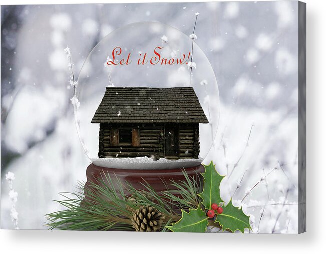 Snow Acrylic Print featuring the photograph Let It Snow by Steph Gabler