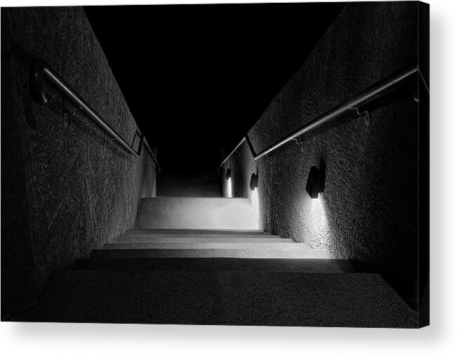 Steps Acrylic Print featuring the photograph Let The Light Guide Your Way by Lucinda Walter