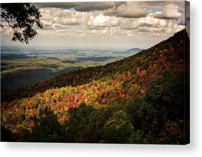 Tennessee Acrylic Print featuring the photograph Light And Shadow On Tennessee Mountains by Greg and Chrystal Mimbs