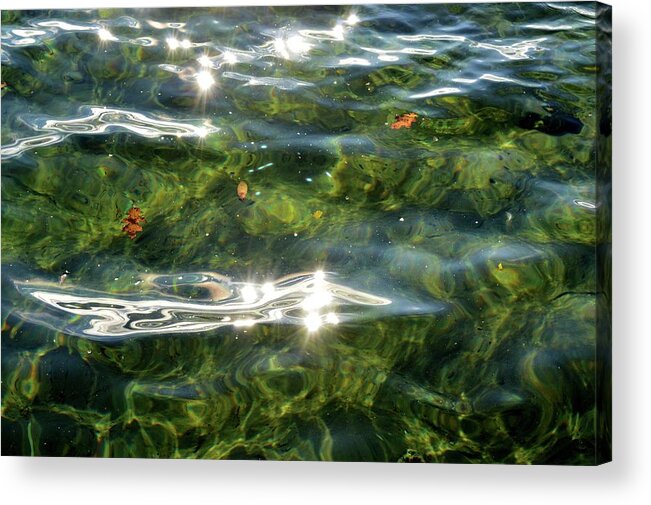 Abstract Acrylic Print featuring the photograph Light On And Under The Water by Lyle Crump