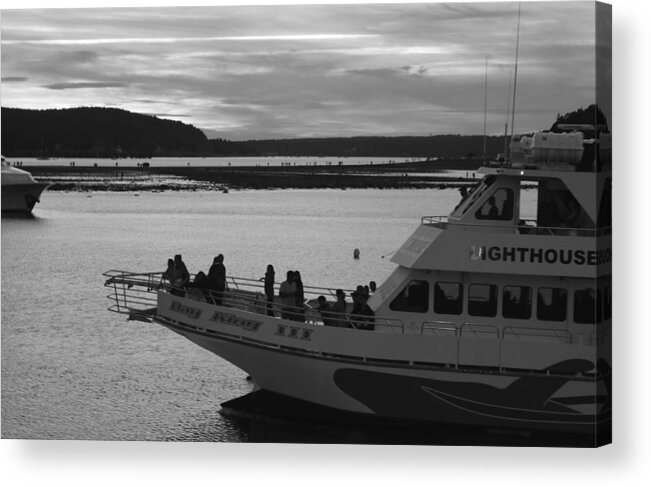 Bar Harbor Acrylic Print featuring the photograph Lighthouse Boat by Living Color Photography Lorraine Lynch