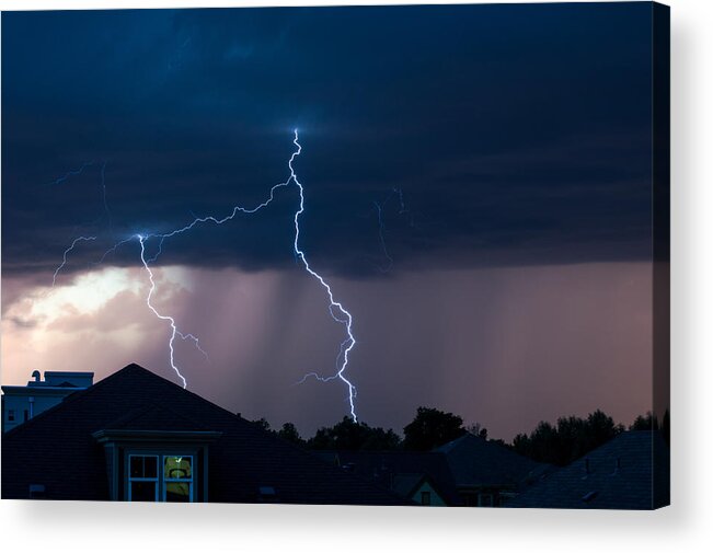 Lightning Acrylic Print featuring the photograph Lightning 2 by Stephen Holst