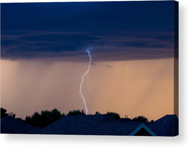 Lightning Acrylic Print featuring the photograph Lightning by Stephen Holst