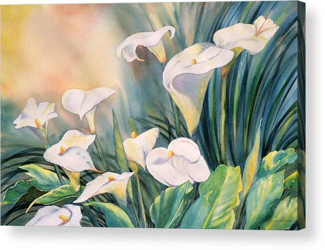 Lily Acrylic Print featuring the painting Lily Light by Tara Moorman