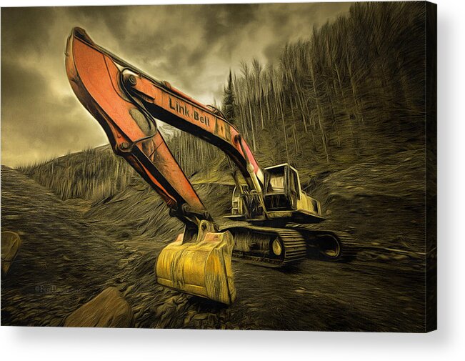 Equipment Acrylic Print featuring the photograph Link Belt Excavator by Fred Denner