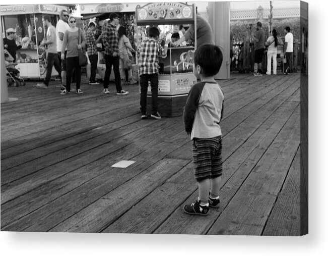 Children Acrylic Print featuring the photograph Little Boy Lost by Garry Loss