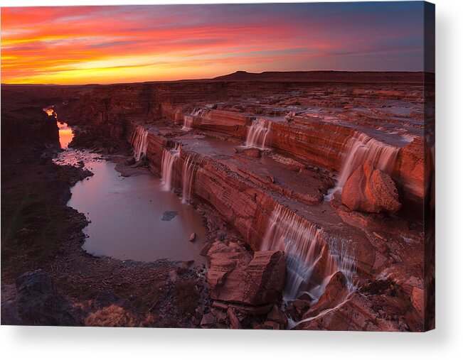 Sunset Acrylic Print featuring the photograph Little Colorado Sunset by Darren White