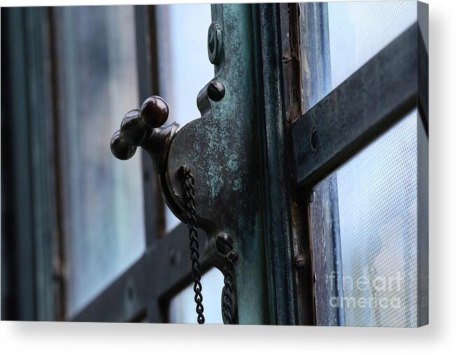 Architecture Acrylic Print featuring the photograph Locked Window by Cindy Manero