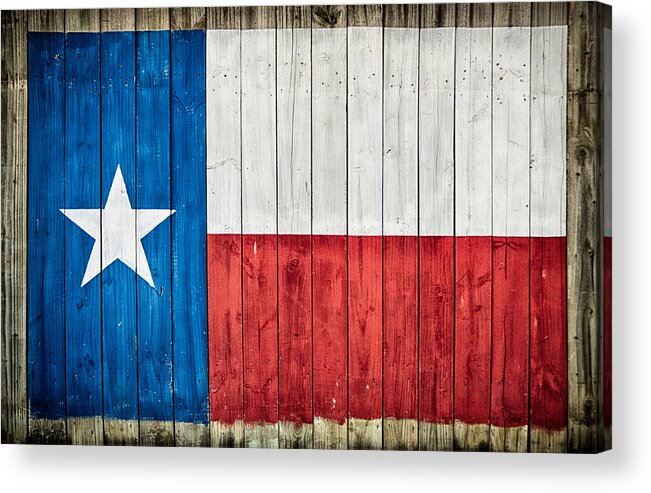 Lone Star State Flag Acrylic Print featuring the photograph Lone Star Sate Flag by Steven Michael