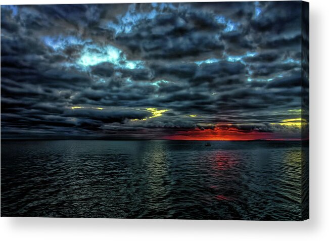 Lake Jessup Acrylic Print featuring the photograph Lonely Boat by Joetta West