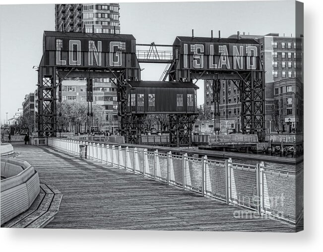 Clarence Holmes Acrylic Print featuring the photograph Long Island Railroad Gantry Cranes IV by Clarence Holmes
