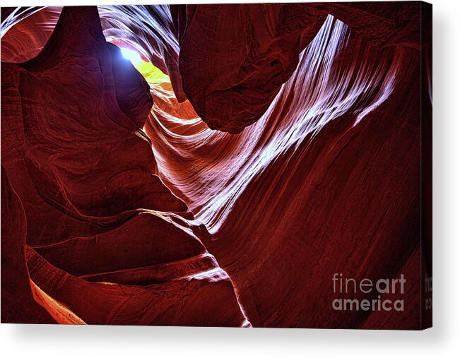 Antelope Canyon Acrylic Print featuring the photograph Looking Up by Roxie Crouch