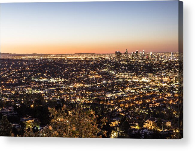 Los Angeles Acrylic Print featuring the photograph Los Angeles Sunrise by John McGraw