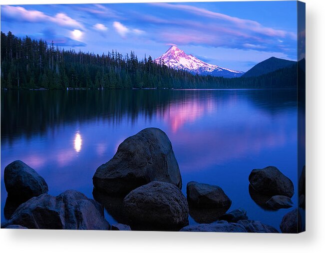 Lost Acrylic Print featuring the photograph Lost Lake Moonrise by Patrick Campbell