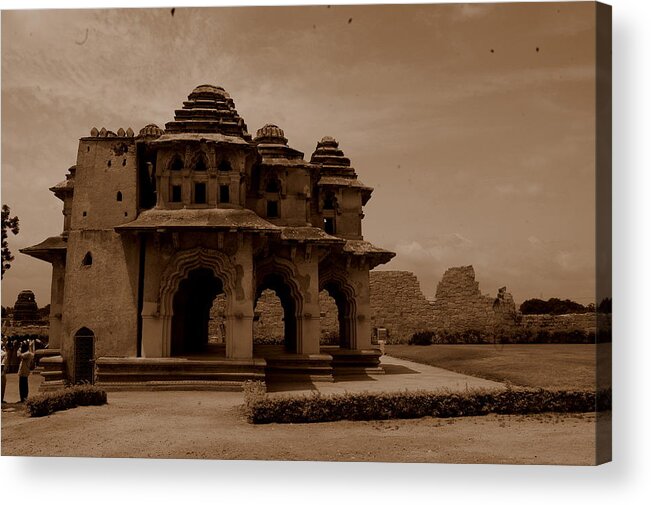 Old Architecture Acrylic Print featuring the photograph Lotus Mahal by Deepak Pawar