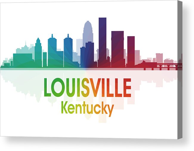 Louisville Acrylic Print featuring the mixed media Louisville KY by Angelina Tamez