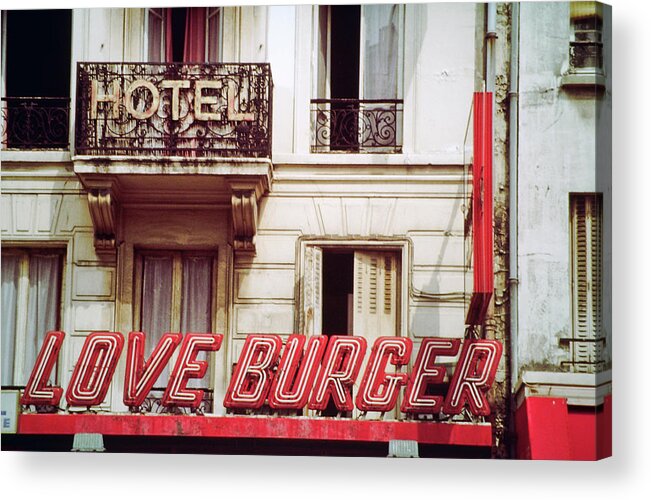 Color Acrylic Print featuring the photograph Loveburger Hotel by Frank DiMarco