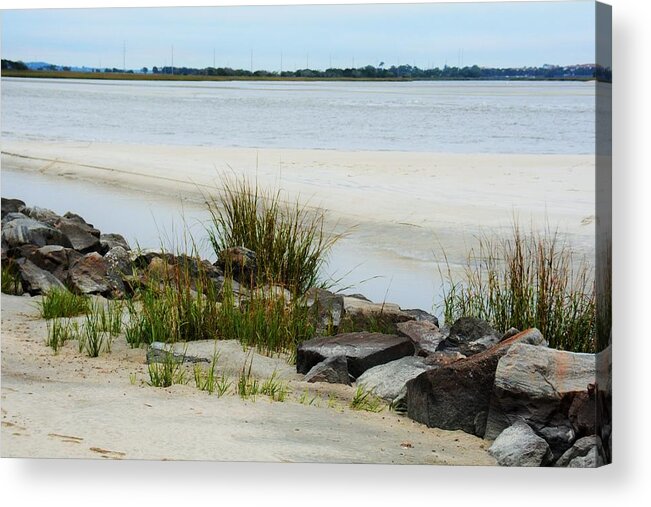 Tide Acrylic Print featuring the photograph Low Tide Seascape by Jan Gelders