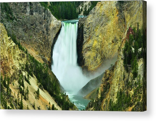 Lower Falls Acrylic Print featuring the photograph Lower Falls no border or caption by Greg Norrell