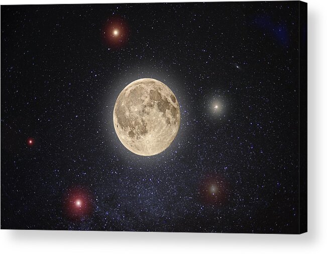 Moon Acrylic Print featuring the photograph Luna Lux by Steve Gadomski