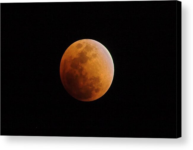 Moon Acrylic Print featuring the photograph Lunar Eclipse-St Lucia by Chester Williams