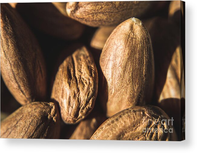 Almonds Acrylic Print featuring the photograph Macro Almonds by Jorgo Photography