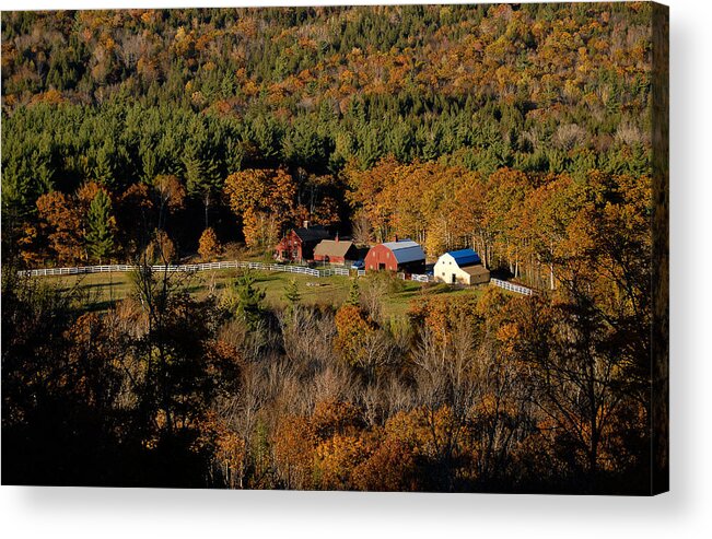 Maine Acrylic Print featuring the photograph Maine fall colors by Gary Cloud