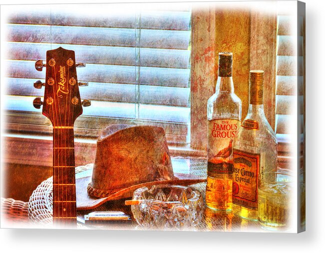 Guitar Acrylic Print featuring the photograph Making Music 002 by Barry Jones