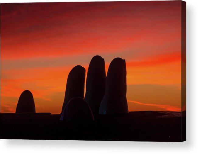 Sunrise Acrylic Print featuring the photograph Man Rising by Robert McKinstry