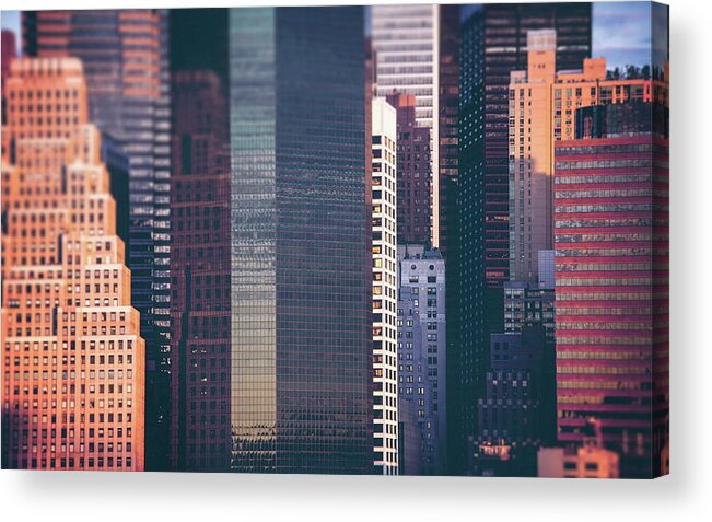 Manhattan Acrylic Print featuring the digital art Manhattan by Maye Loeser