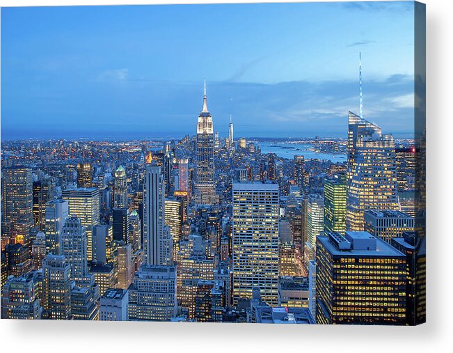 Empire State Building Acrylic Print featuring the photograph Manhattan Skyline New York City by Az Jackson