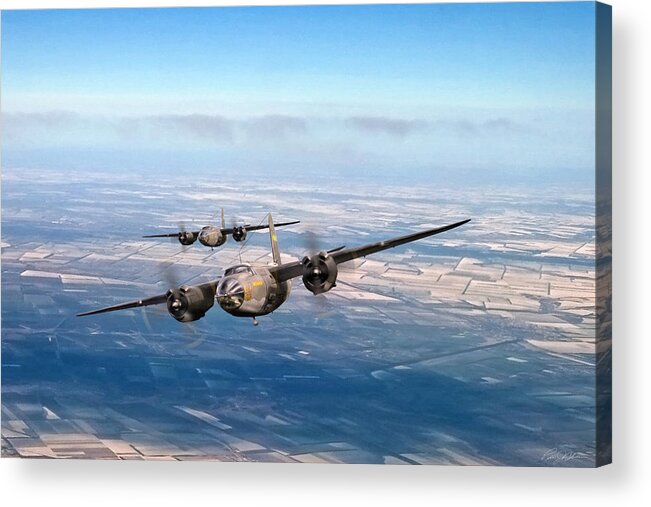 Aviation Acrylic Print featuring the digital art Marauder Twoship by Peter Chilelli