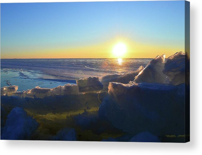 Abstract Acrylic Print featuring the photograph March 25-2018 Sunrise  by Lyle Crump