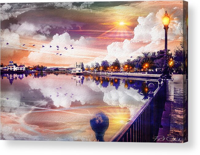 Sunrise Acrylic Print featuring the photograph Marina Sunrise by Phil Clark