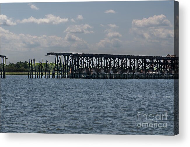 Dock Repair Acrylic Print featuring the photograph Marine Repair by Dale Powell