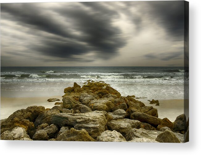 St Augustine Florida Acrylic Print featuring the photograph Marineland Beach by Steven Michael